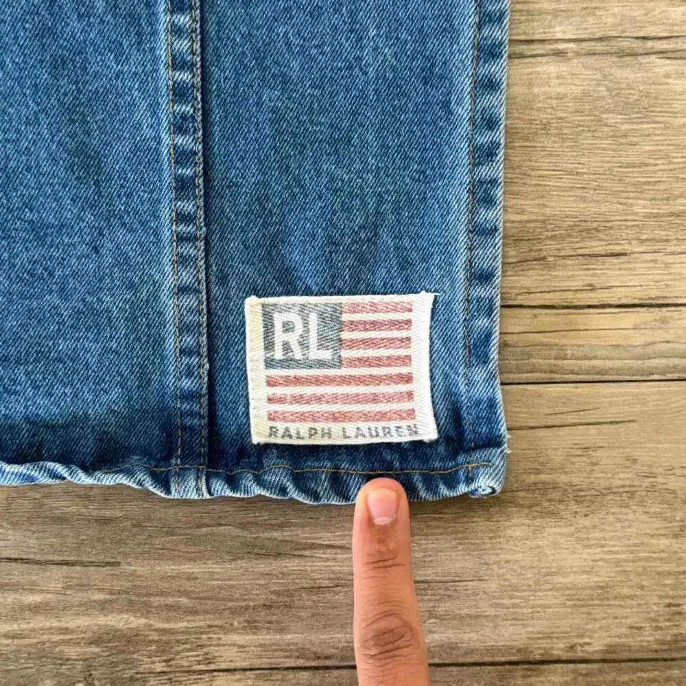 Vintage Polo Ralph Lauren Denim Placemats Set of 2 (13X20)